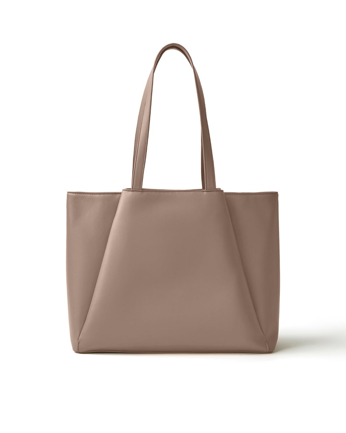 #290 Work Tote Bags for Women 15.6 Inch Laptop with Zip Compartments | Vegan Leather Strcutured Professional Briefcase for Office, Meeting, Business with Padded Sleeve for Computer, water bottle