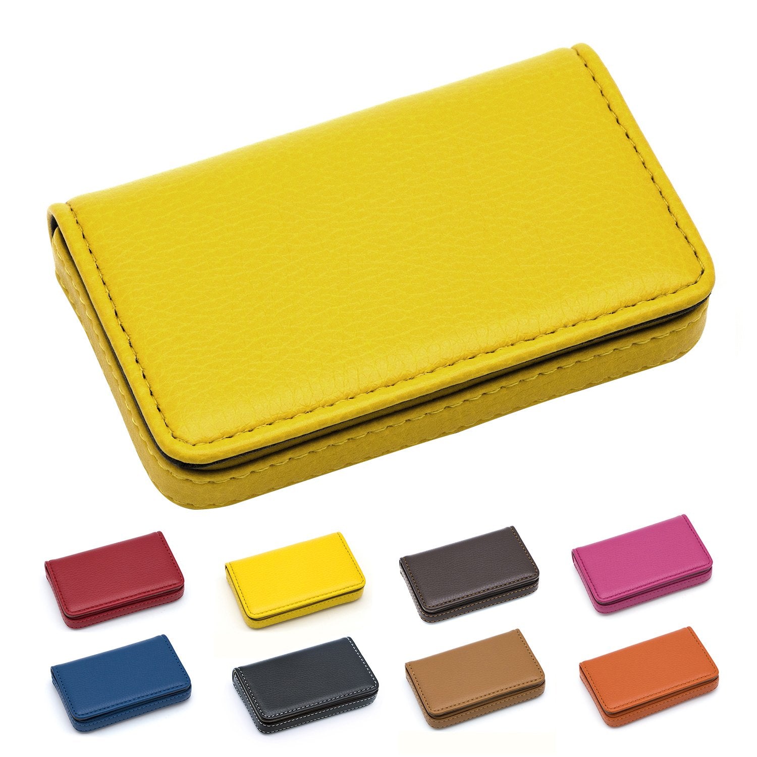 #50 Padike Business Name Card Holder Luxury PU Leather,Business Name Card Holder Wallet Credit card ID Case/Holder For Men & Women - Keep Your Business Cards Clean