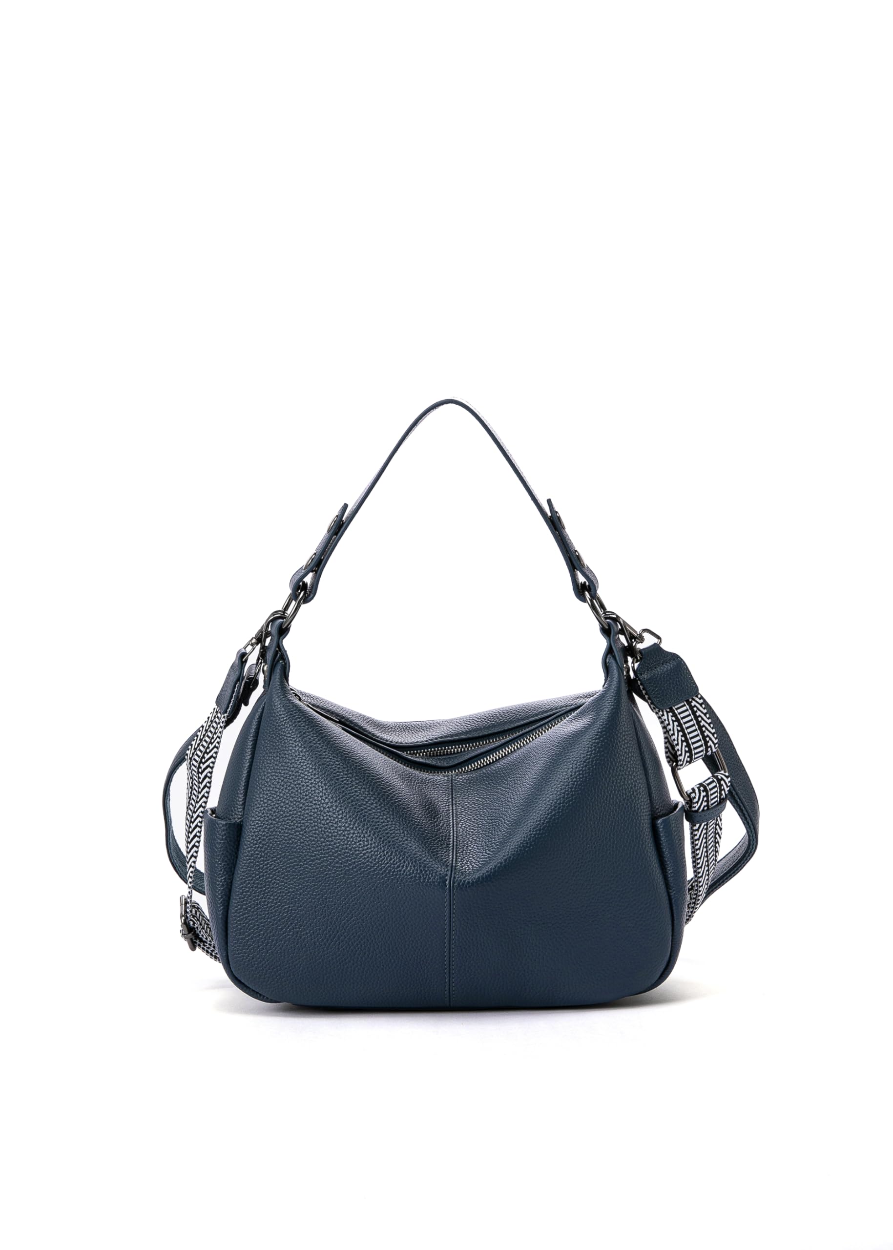 #330 Genuine Leather Messenger Hobo Bags Crossbody Handbag for Women Shoulder Bag with Adjustable Straps