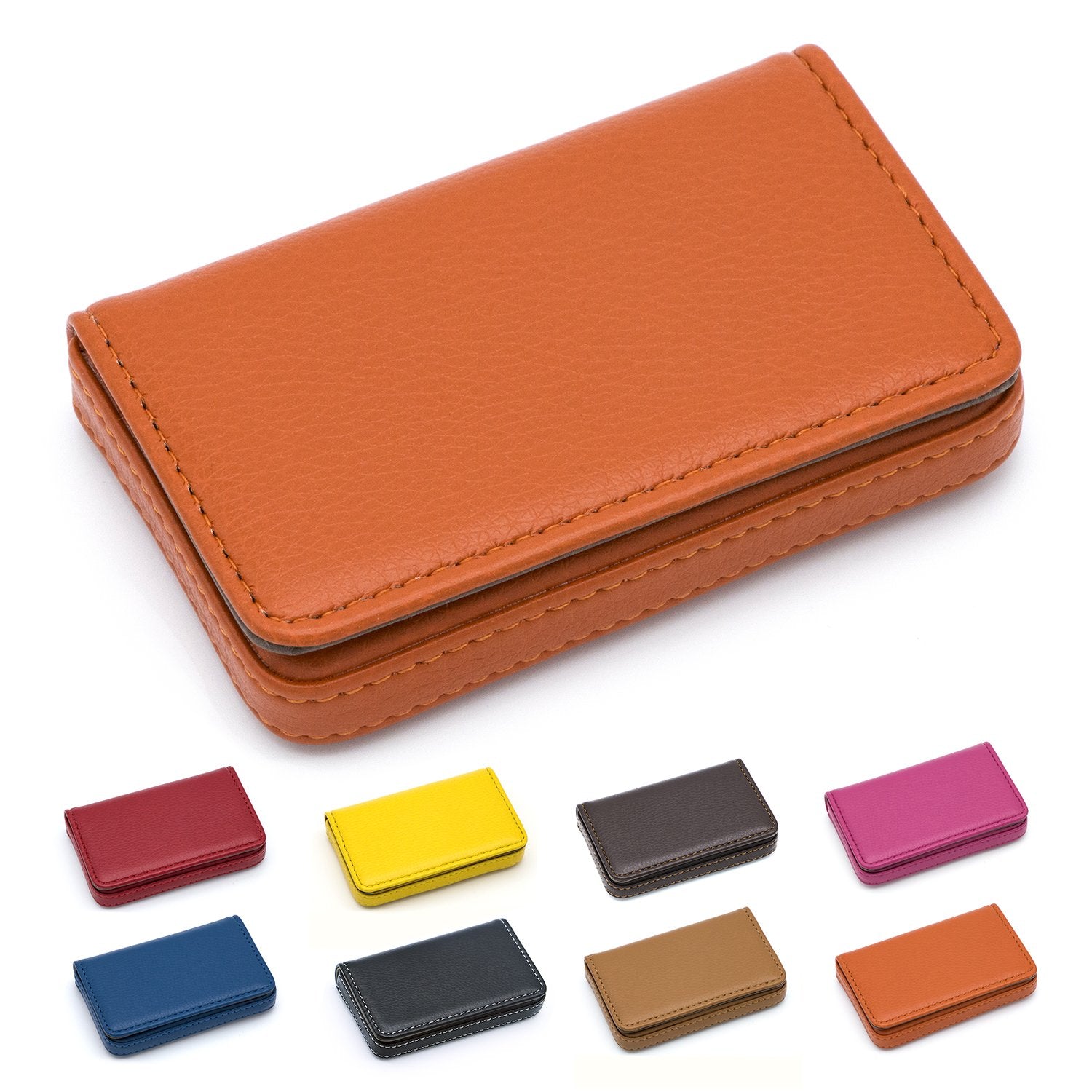 #50 Padike Business Name Card Holder Luxury PU Leather,Business Name Card Holder Wallet Credit card ID Case/Holder For Men & Women - Keep Your Business Cards Clean
