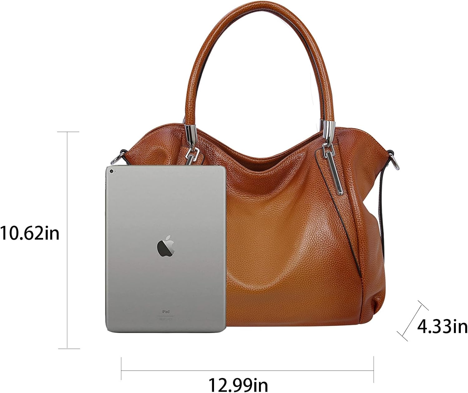 #360 HESHE Leather Shoulder Purses for Women Tote Handbags Satchel Hobo Handbag | Designer Genuine Leather Travel Top Handle Work Bag Ladies Crossbody Purses Adjustable Straps Large Capacity Zippered Closure