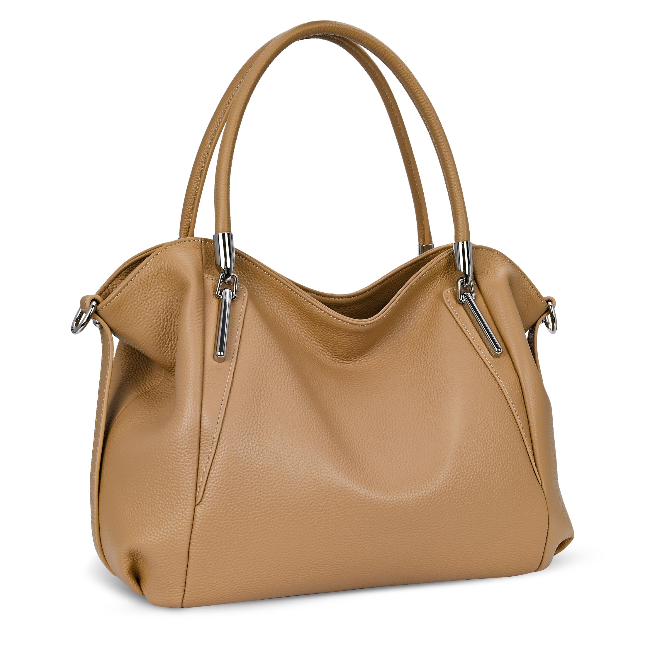 #360 HESHE Leather Shoulder Purses for Women Tote Handbags Satchel Hobo Handbag | Designer Genuine Leather Travel Top Handle Work Bag Ladies Crossbody Purses Adjustable Straps Large Capacity Zippered Closure
