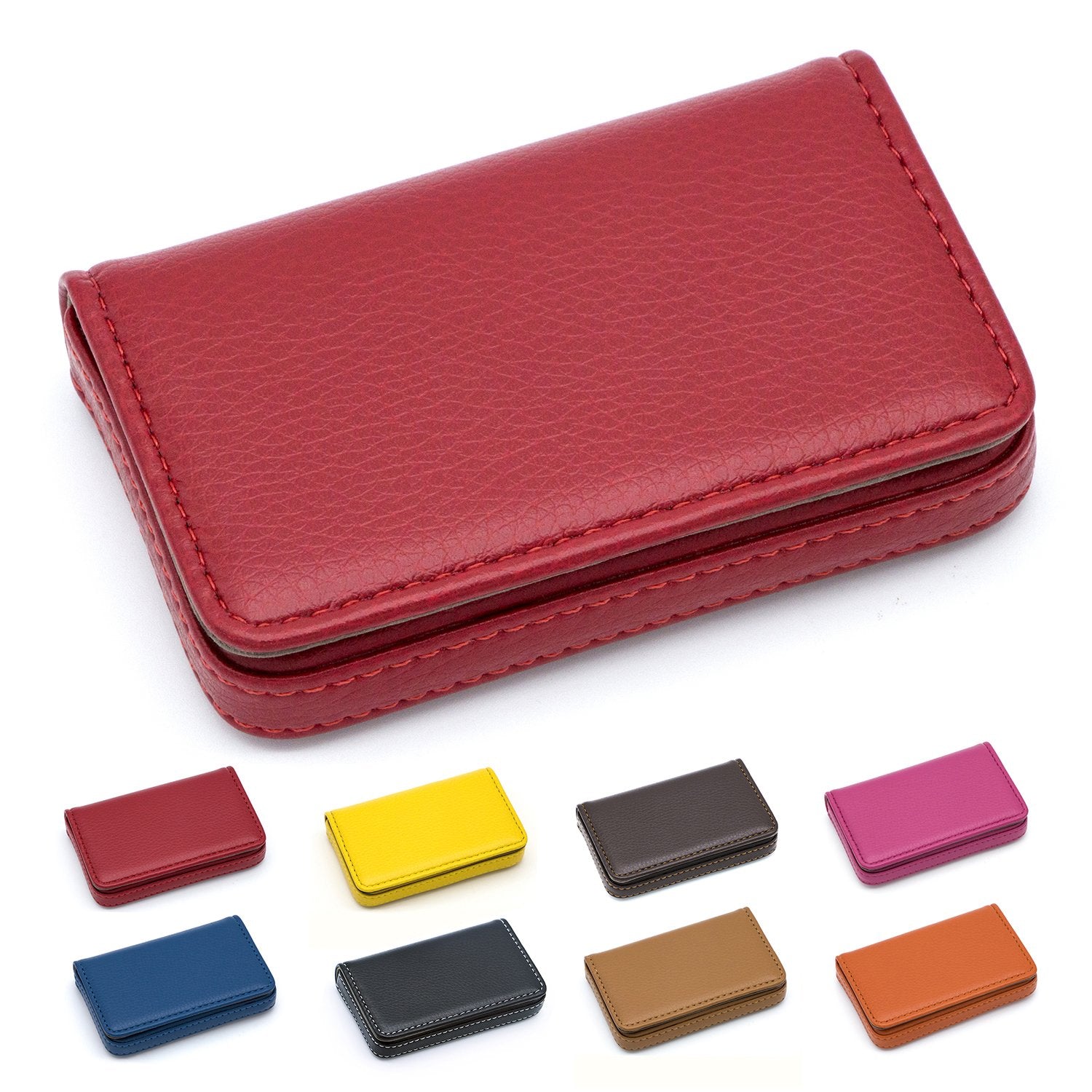 #50 Padike Business Name Card Holder Luxury PU Leather,Business Name Card Holder Wallet Credit card ID Case/Holder For Men & Women - Keep Your Business Cards Clean
