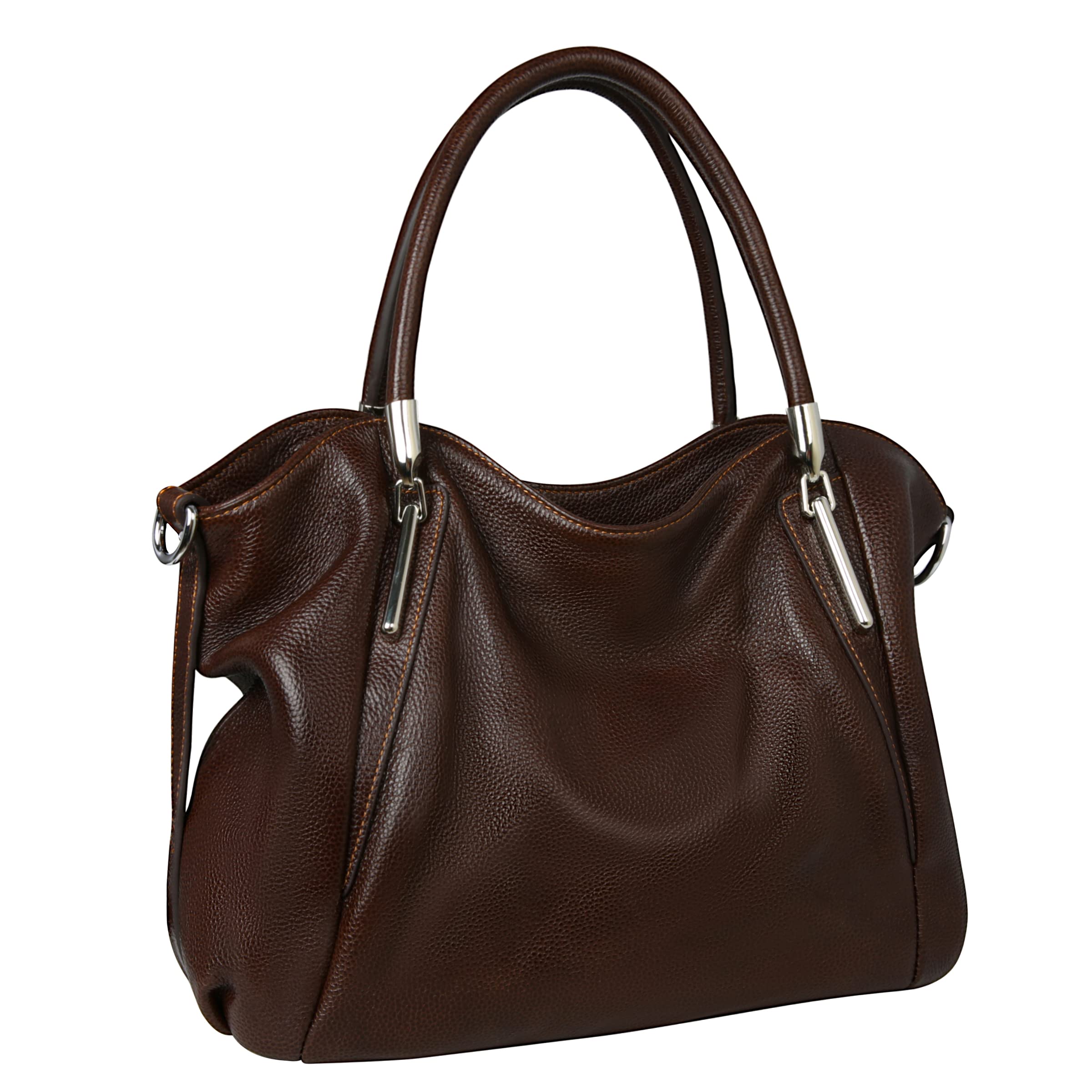 #360 HESHE Leather Shoulder Purses for Women Tote Handbags Satchel Hobo Handbag | Designer Genuine Leather Travel Top Handle Work Bag Ladies Crossbody Purses Adjustable Straps Large Capacity Zippered Closure