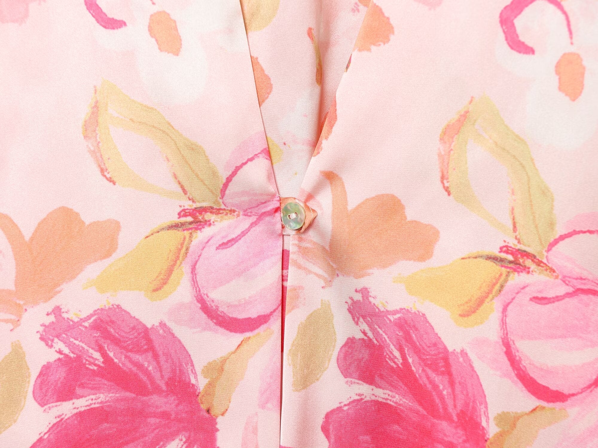 Women's satin textured floral printed shirt