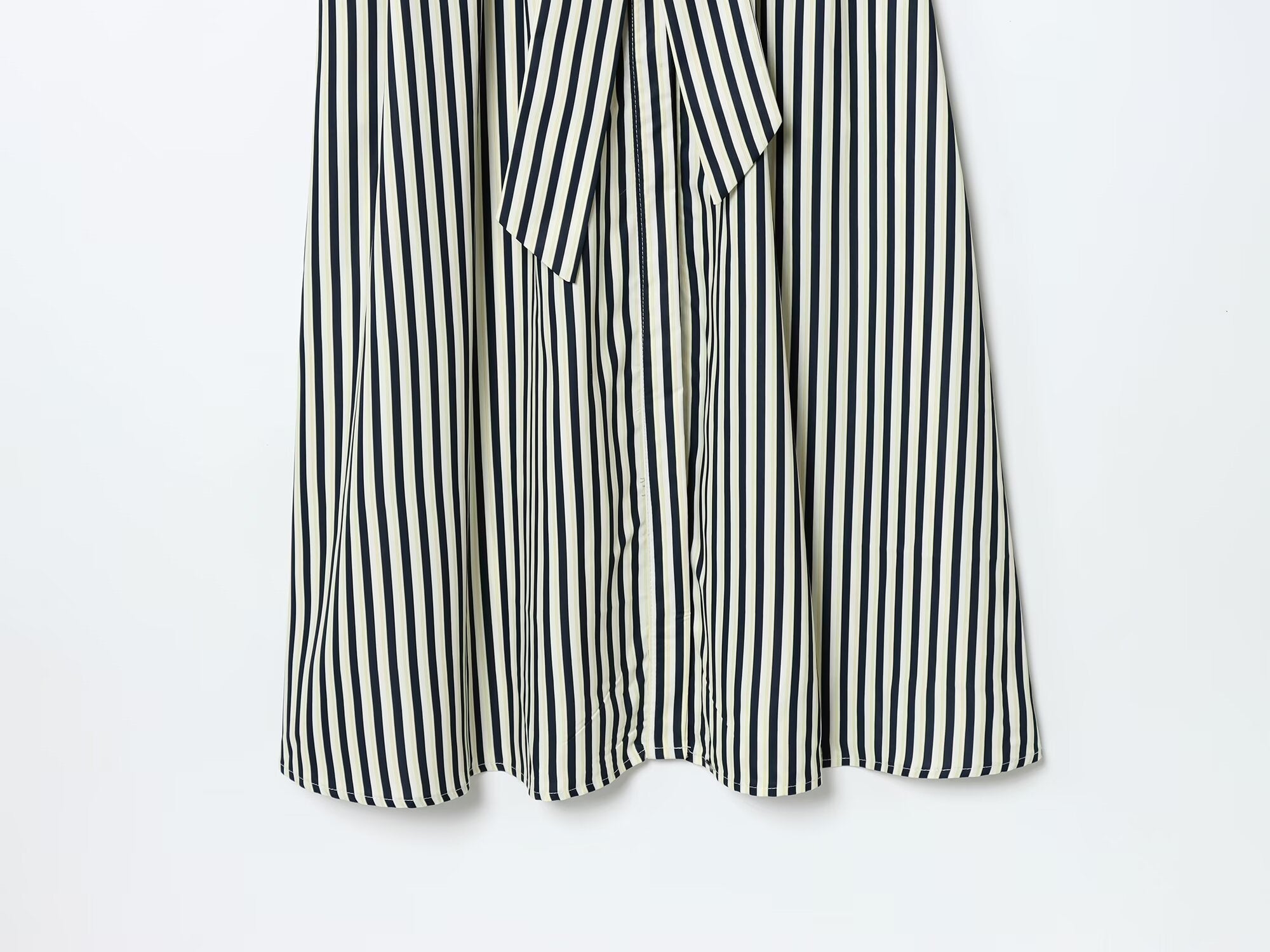 Women's with Belt shirt style poplin striped dress