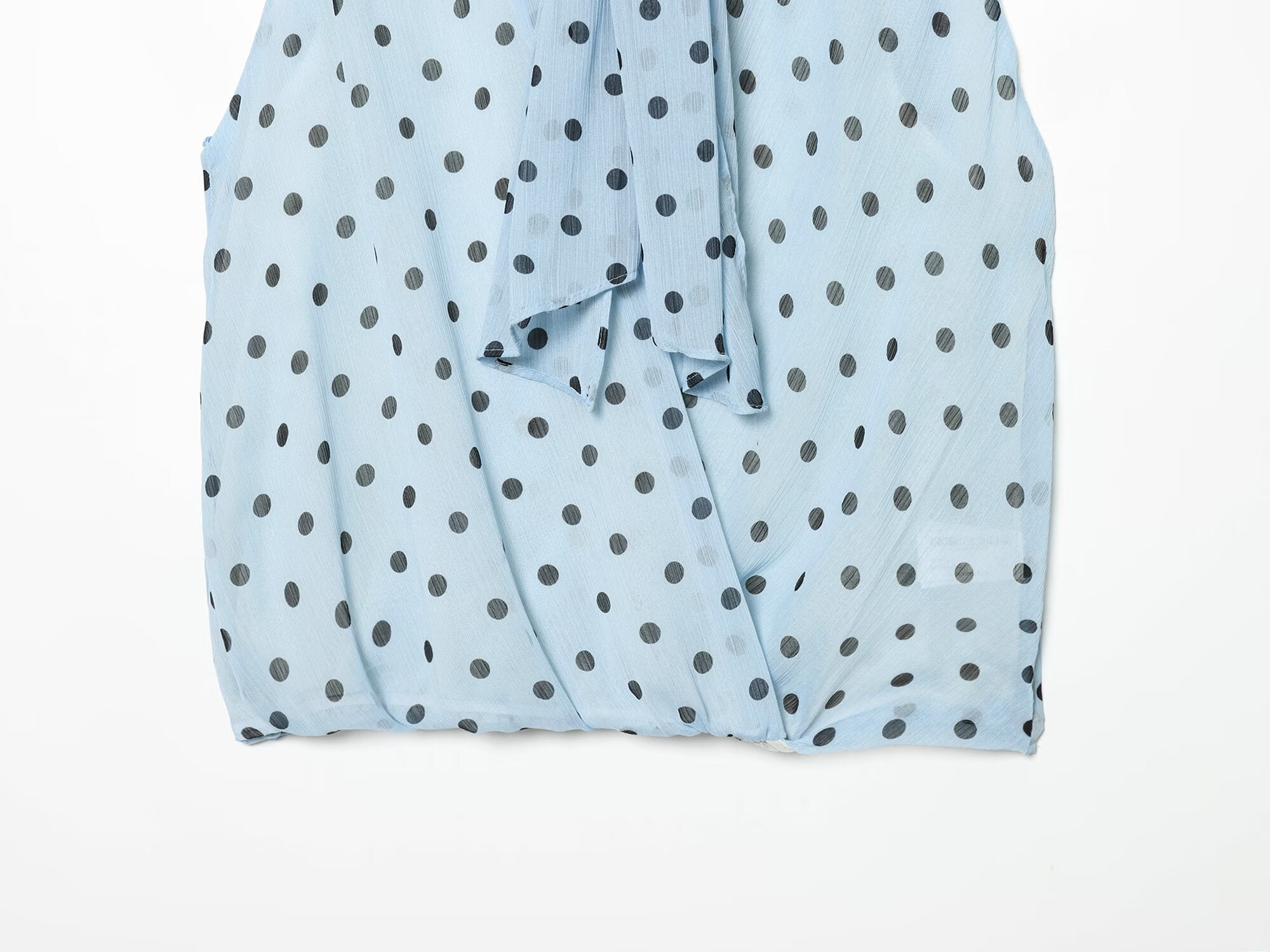 suit Women's 2 pieces polka dot lace up MIDI skirt+polka dot bow top
