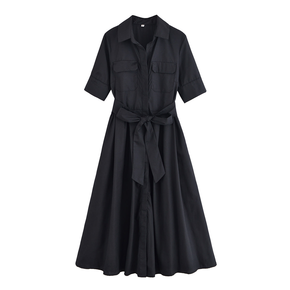 Women's with Belt shirt style poplin striped dress