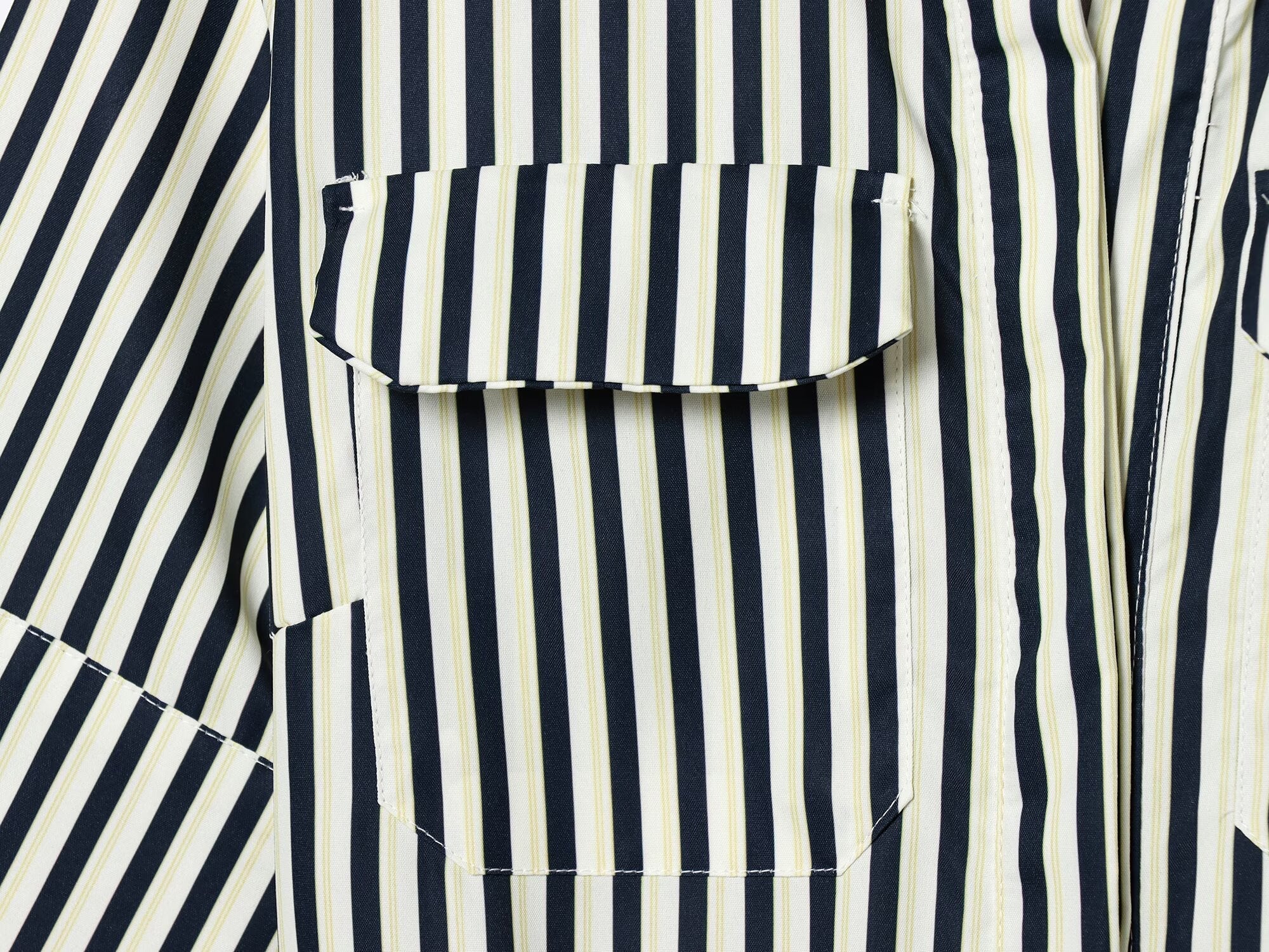 Women's with Belt shirt style poplin striped dress