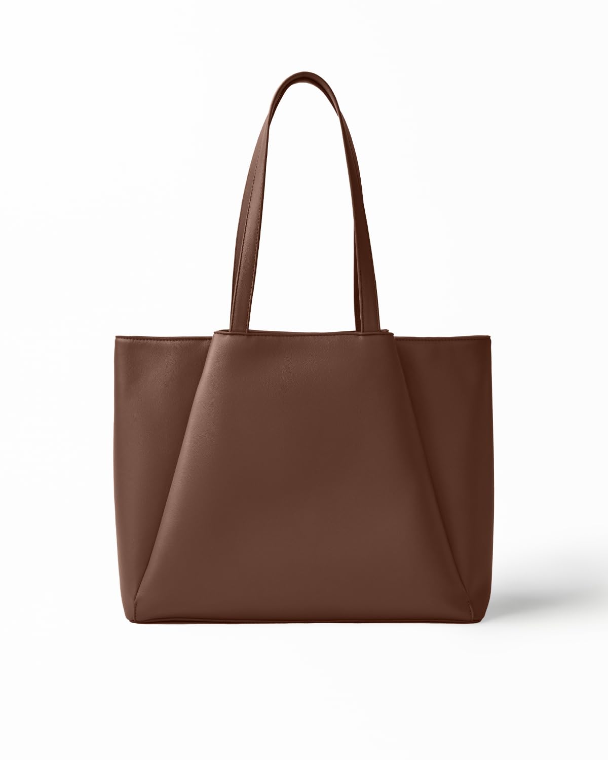 #290 Work Tote Bags for Women 15.6 Inch Laptop with Zip Compartments | Vegan Leather Strcutured Professional Briefcase for Office, Meeting, Business with Padded Sleeve for Computer, water bottle