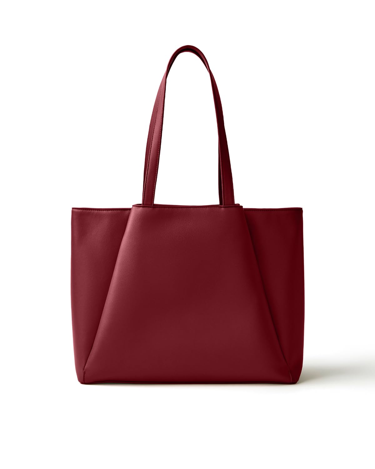 #290 Work Tote Bags for Women 15.6 Inch Laptop with Zip Compartments | Vegan Leather Strcutured Professional Briefcase for Office, Meeting, Business with Padded Sleeve for Computer, water bottle