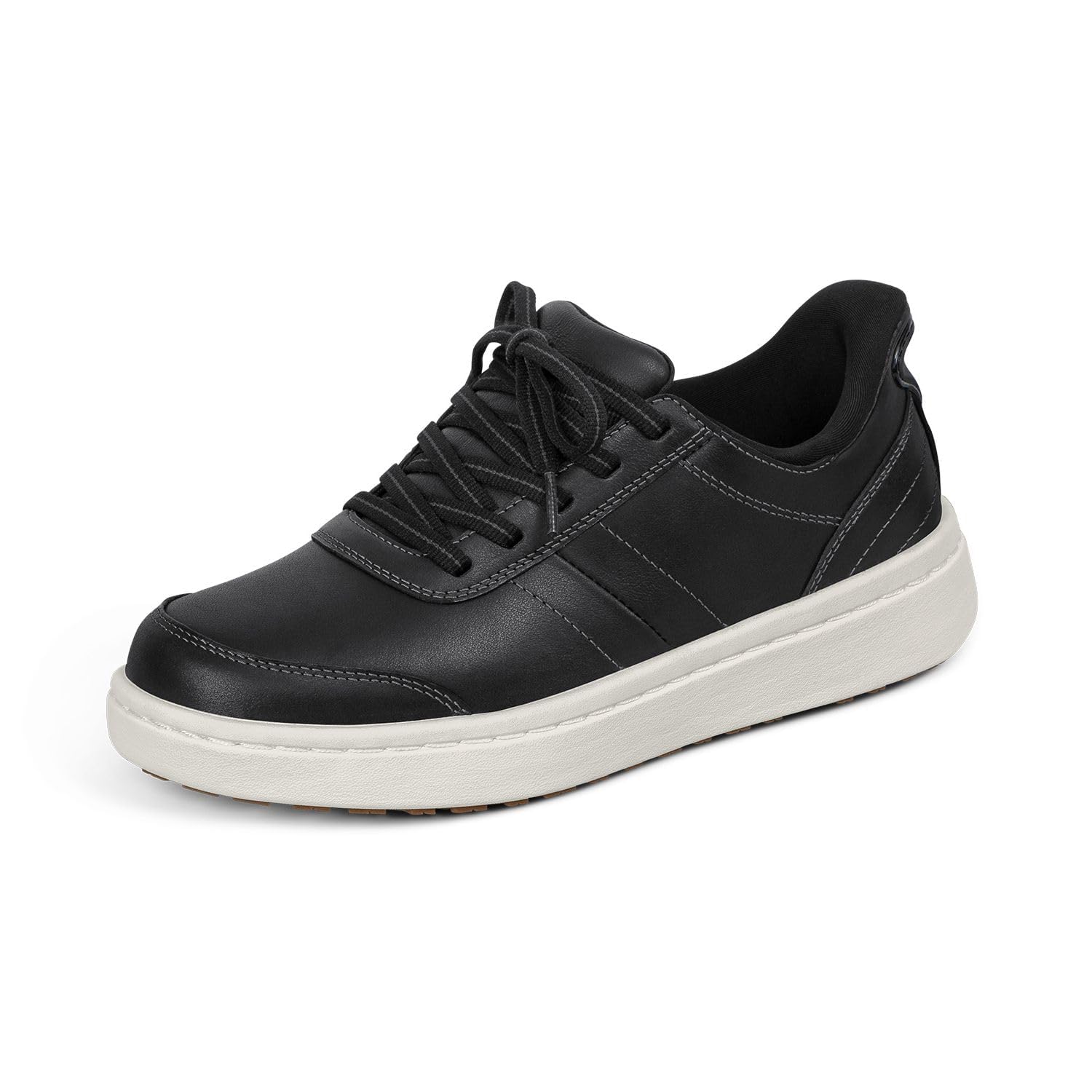 #180 Orthofeet Women’s Orthopedic Wander Hands-Free Leather Slip-On Casual Sneaker
