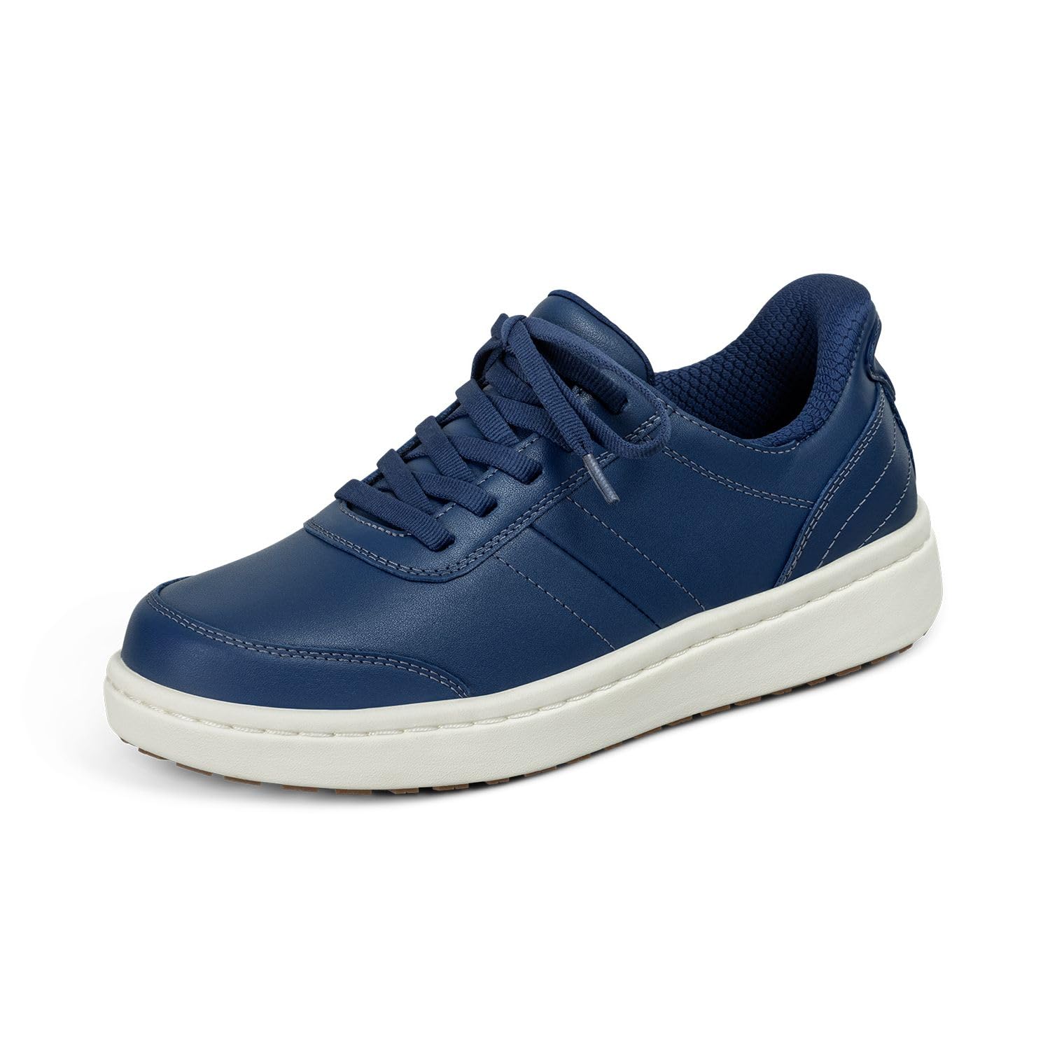 #180 Orthofeet Women’s Orthopedic Wander Hands-Free Leather Slip-On Casual Sneaker