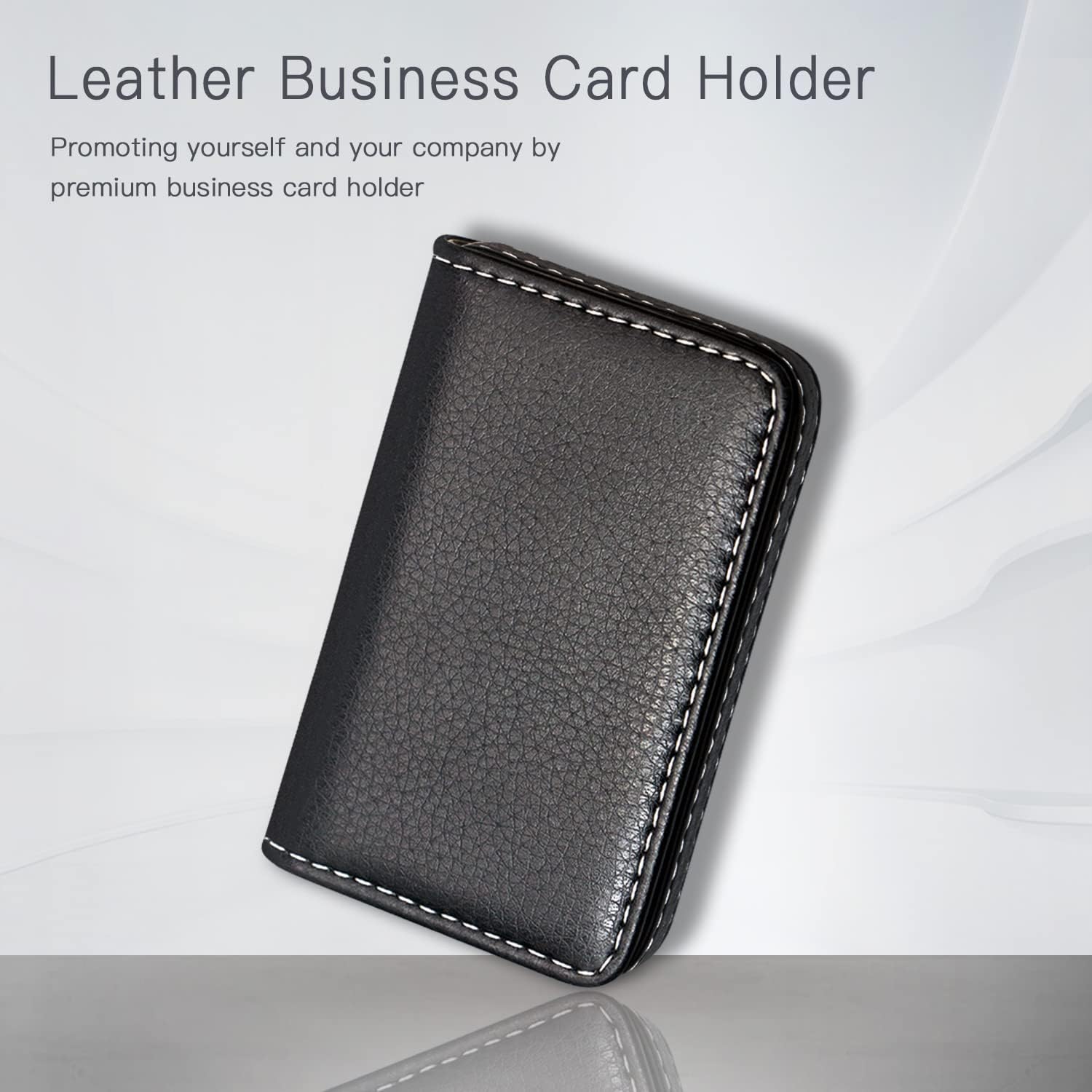 #50 Padike Business Name Card Holder Luxury PU Leather,Business Name Card Holder Wallet Credit card ID Case/Holder For Men & Women - Keep Your Business Cards Clean