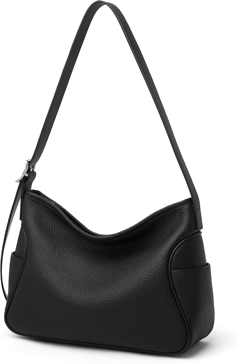 #420 DAILANDO Genuine Leather Hobo Purse for Women, Soft Top Grained Shoulder Tote Bag with Single Adjustable Strap