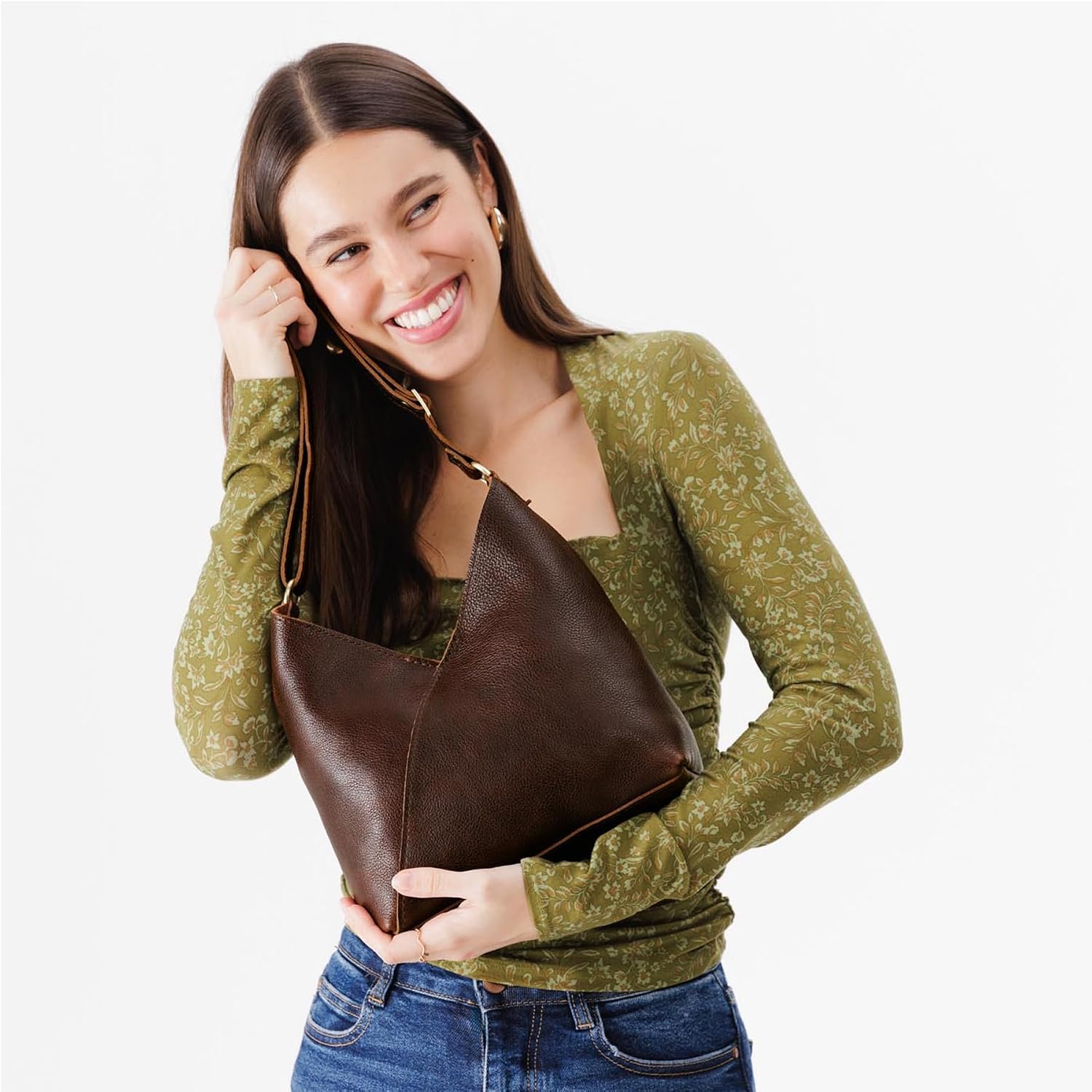 #250 Portland Leather Goods Naomi Shoulder Bag - Handmade Slouchy Crossbody Bag