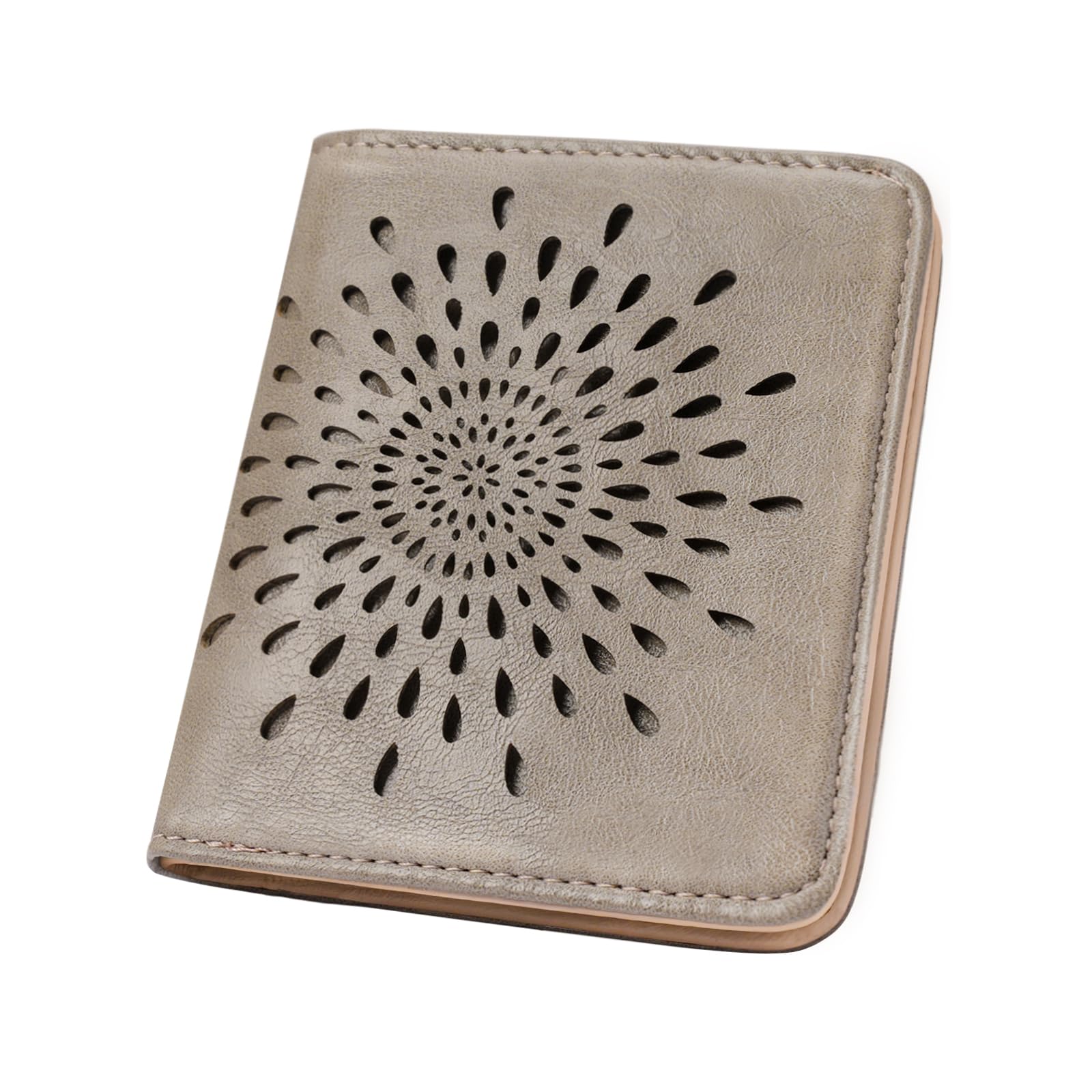 #100 APHISON Womens Wallet, Slim Small Wallet for Women Men RFID Wallet Women Sunflower Leather ID Credit Card Holder whit Zipper Coin Pocket Bifold Compact Wallet