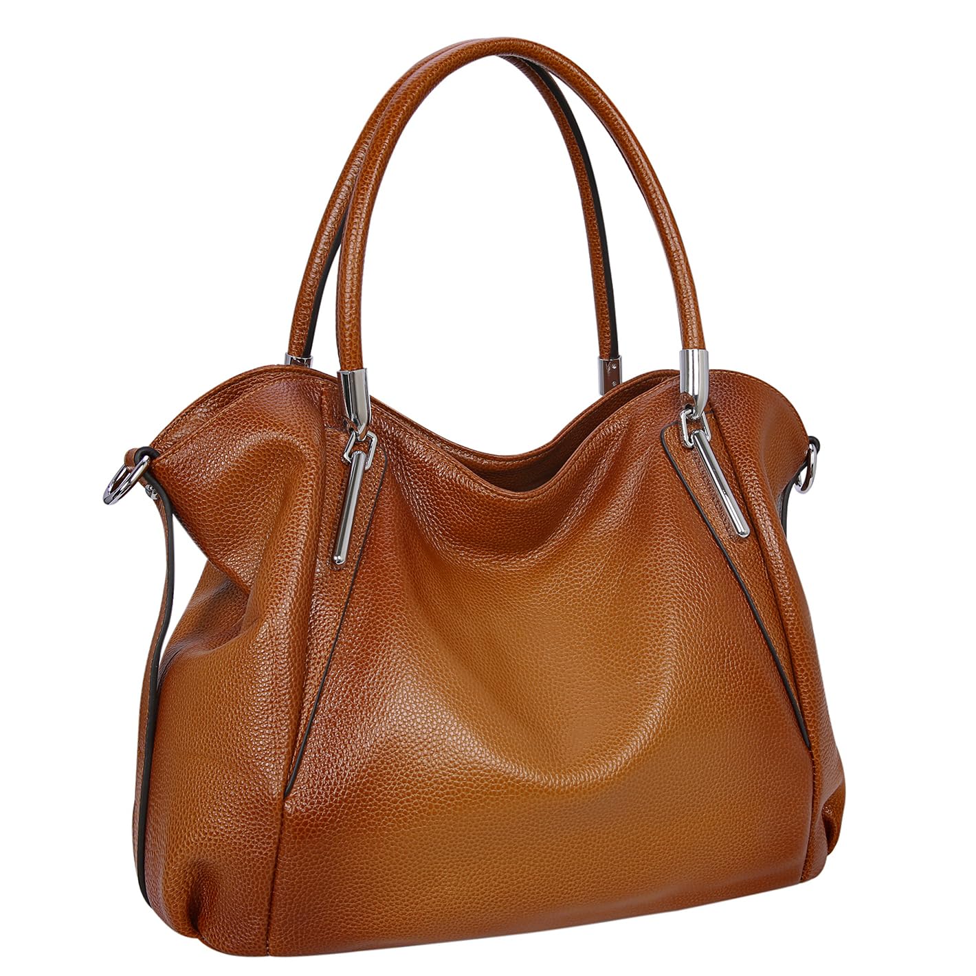 #360 HESHE Leather Shoulder Purses for Women Tote Handbags Satchel Hobo Handbag | Designer Genuine Leather Travel Top Handle Work Bag Ladies Crossbody Purses Adjustable Straps Large Capacity Zippered Closure