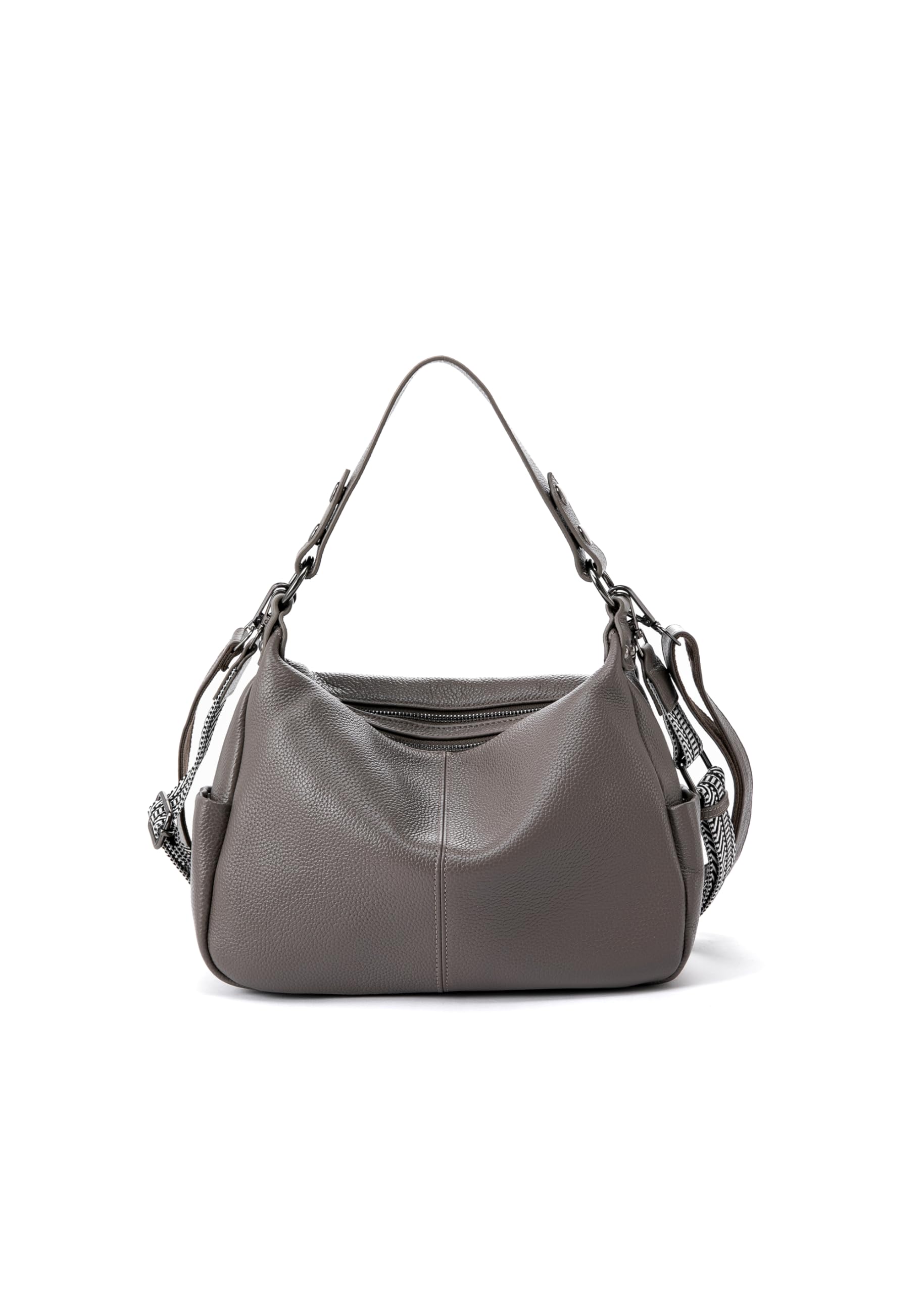 #330 Genuine Leather Messenger Hobo Bags Crossbody Handbag for Women Shoulder Bag with Adjustable Straps