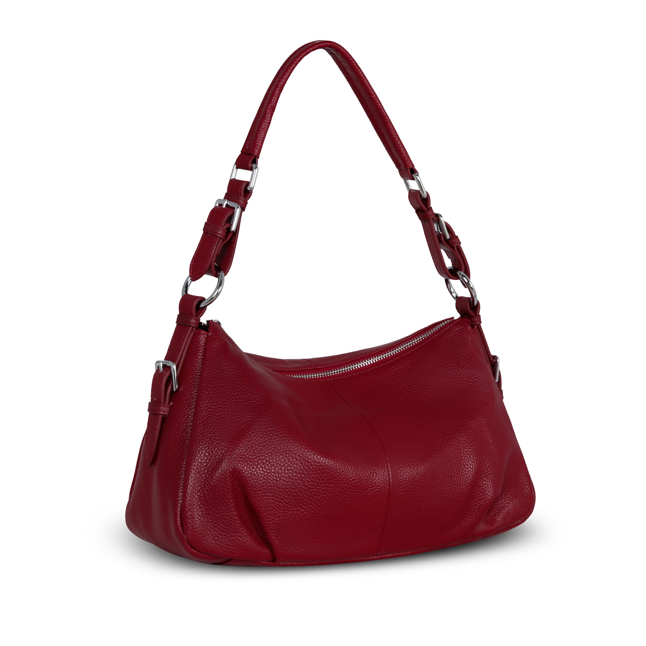#450 HESHE Leather Purse and Handbag Hobo Shoulder Bags Tote Bag Crossbody Purse | Designer Genuine Leather Top Handle Ladies Casual Travel Work Satchel Bag Adjustable Straps Large Capacity Zippered Closure