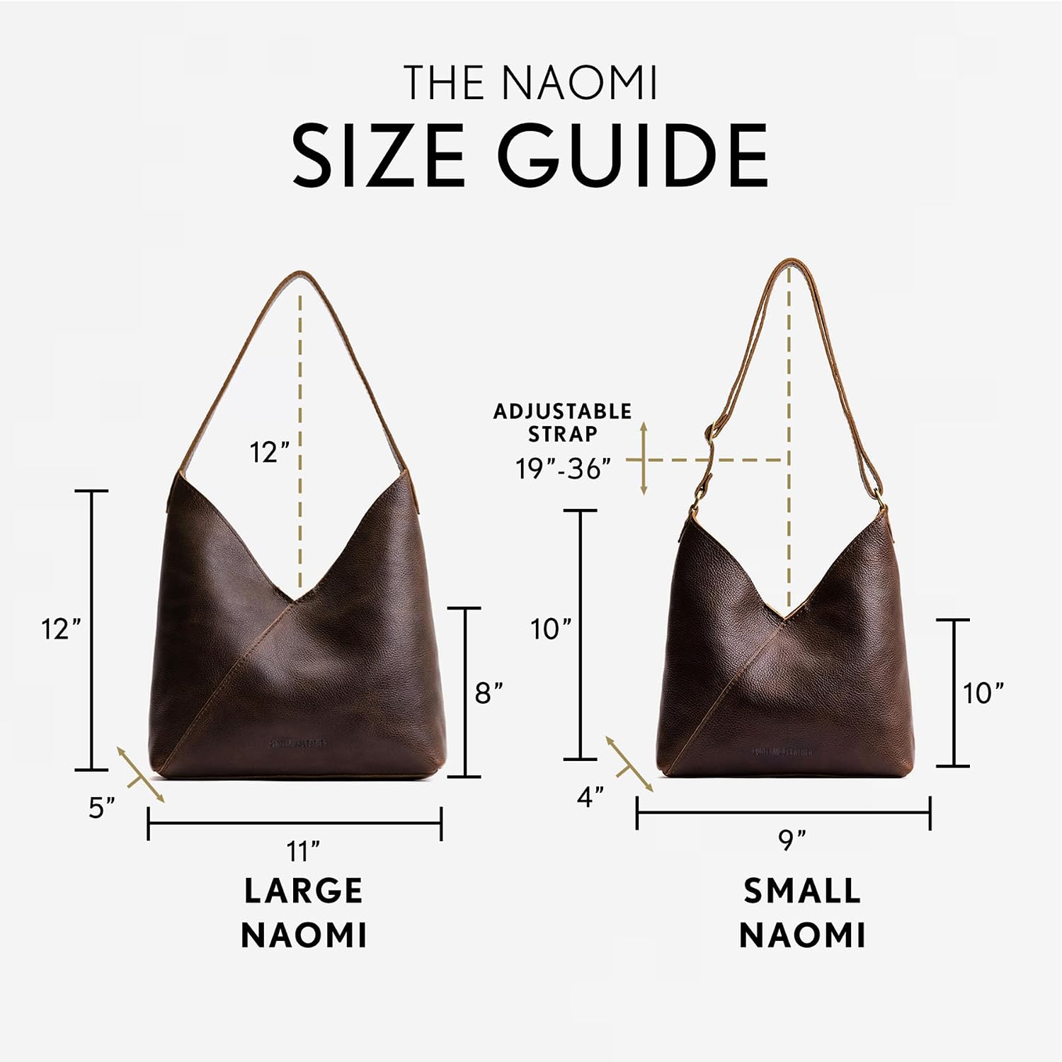 #250 Portland Leather Goods Naomi Shoulder Bag - Handmade Slouchy Crossbody Bag