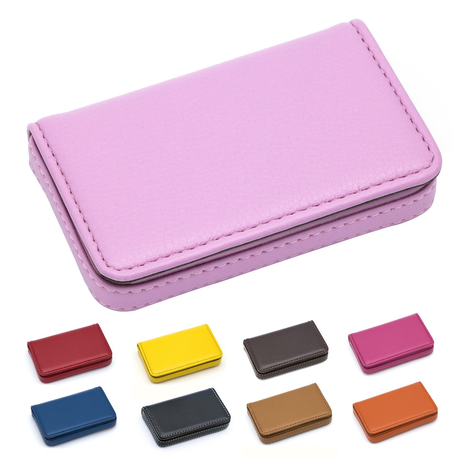 #50 Padike Business Name Card Holder Luxury PU Leather,Business Name Card Holder Wallet Credit card ID Case/Holder For Men & Women - Keep Your Business Cards Clean