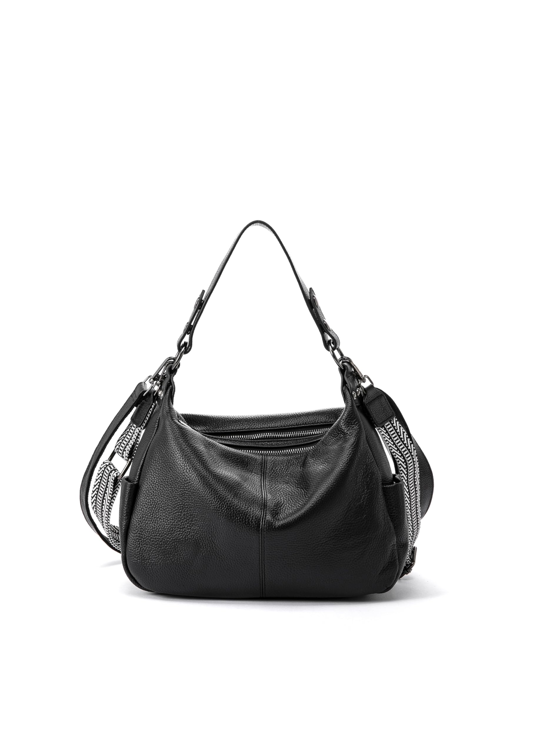 #330 Genuine Leather Messenger Hobo Bags Crossbody Handbag for Women Shoulder Bag with Adjustable Straps