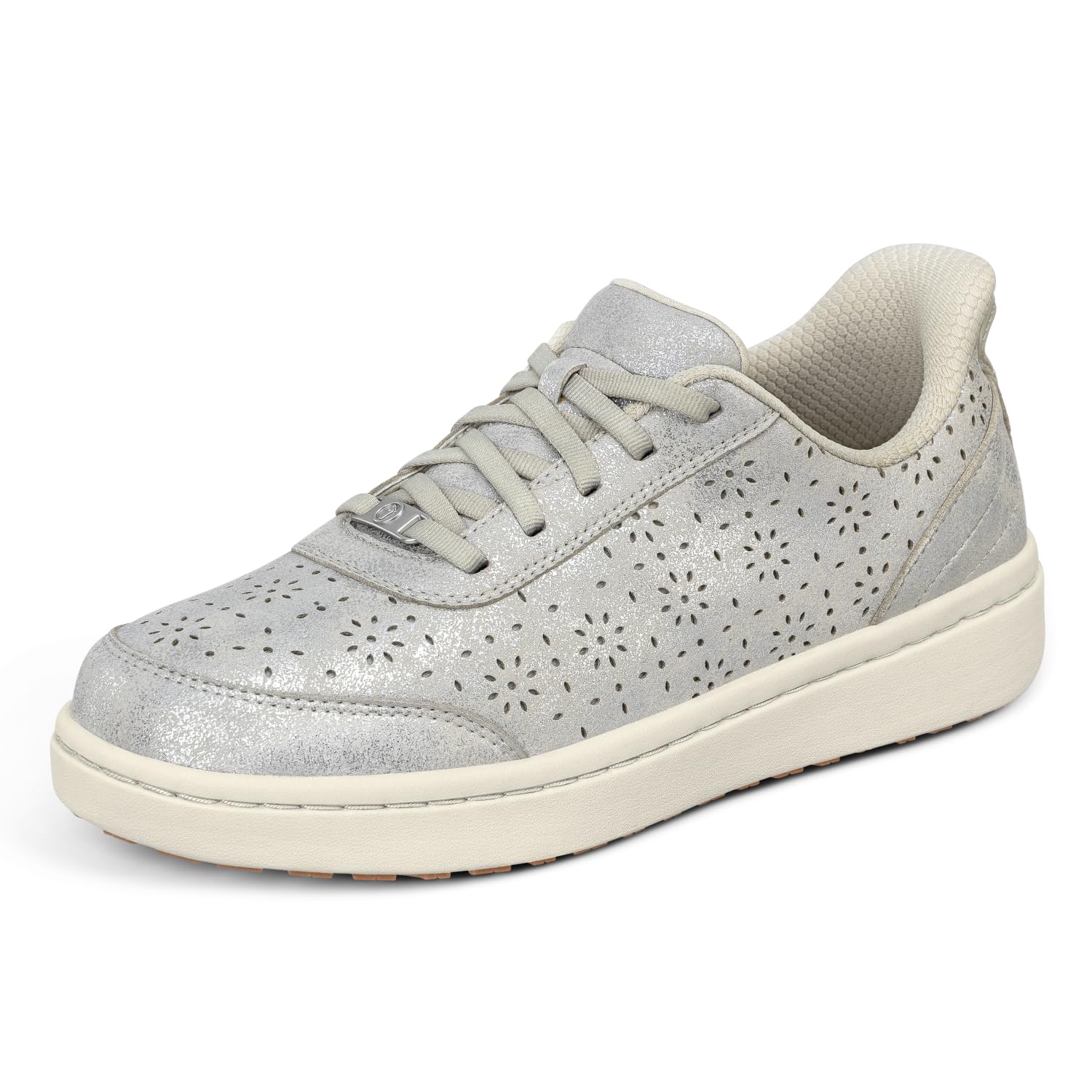 #180 Orthofeet Women’s Orthopedic Wander Hands-Free Leather Slip-On Casual Sneaker
