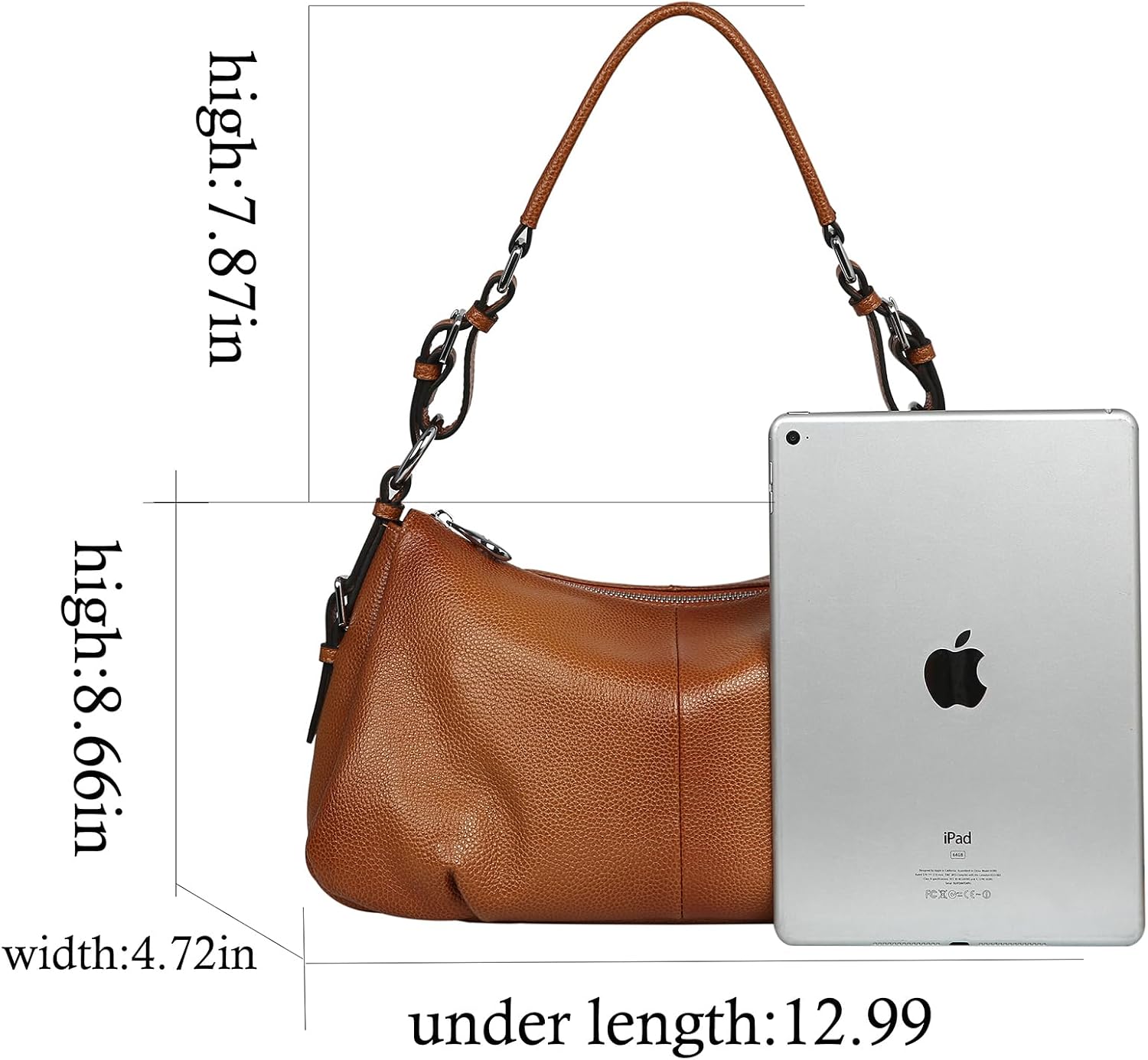 #450 HESHE Leather Purse and Handbag Hobo Shoulder Bags Tote Bag Crossbody Purse | Designer Genuine Leather Top Handle Ladies Casual Travel Work Satchel Bag Adjustable Straps Large Capacity Zippered Closure