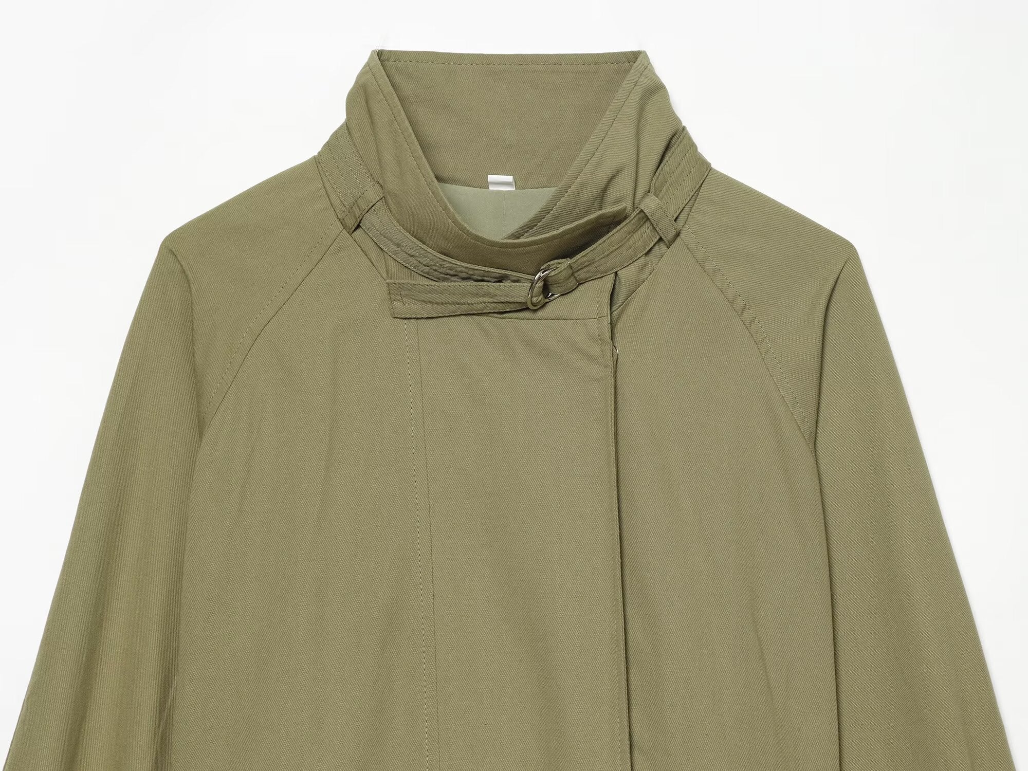 Women's With Belt stand collar jacket Coat
