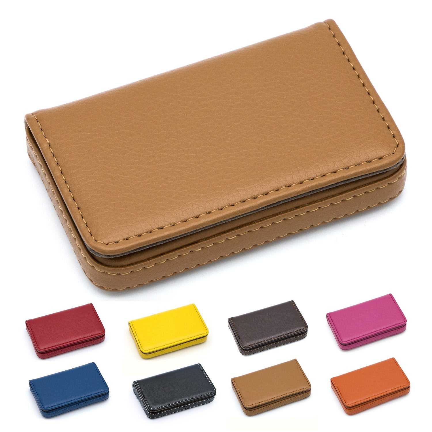 #50 Padike Business Name Card Holder Luxury PU Leather,Business Name Card Holder Wallet Credit card ID Case/Holder For Men & Women - Keep Your Business Cards Clean