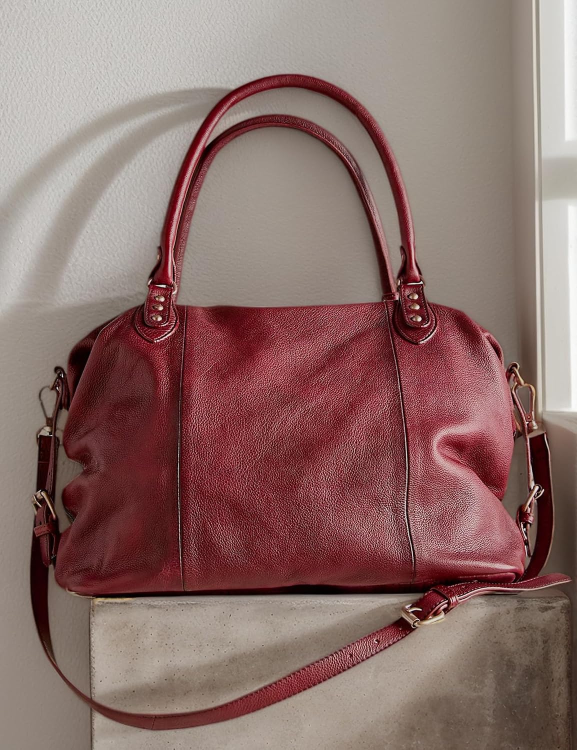 #260 Women's Large Tote Bag City Tote Bag Purse with Zipper Women Vegan Leather Hobo Handbags with Adjustable Strap
