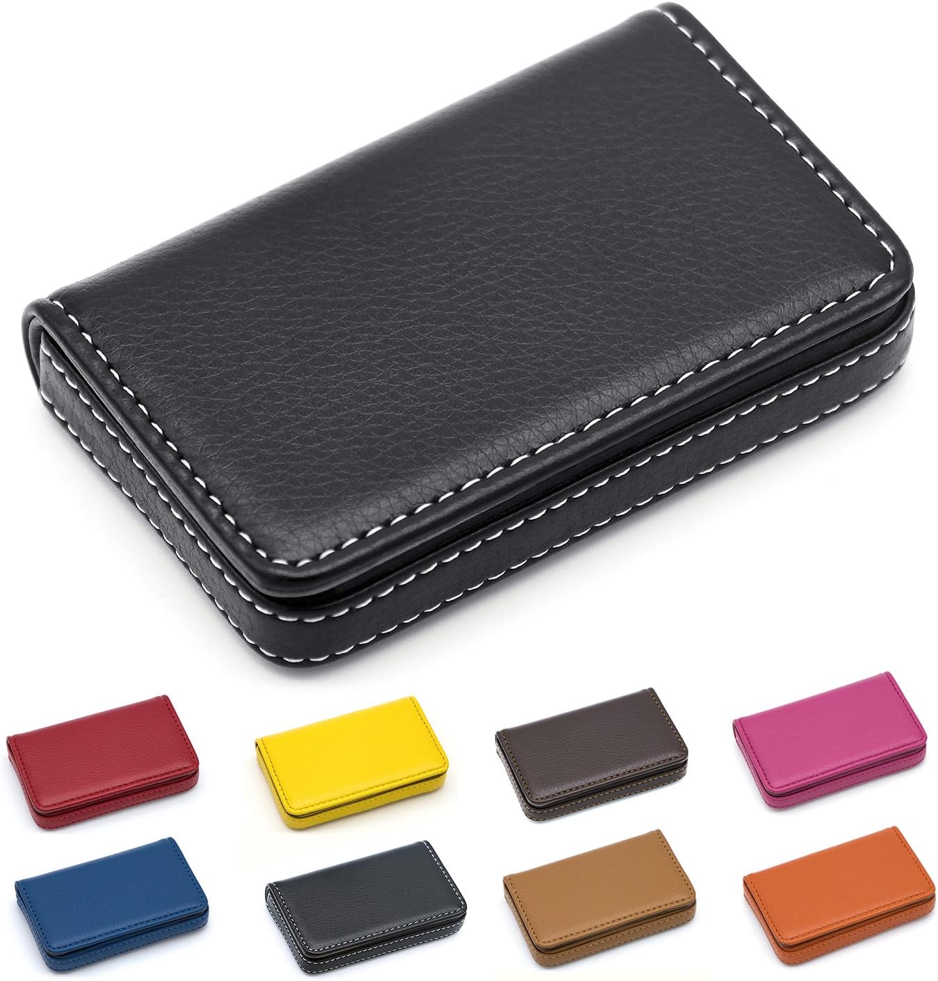#50 Padike Business Name Card Holder Luxury PU Leather,Business Name Card Holder Wallet Credit card ID Case/Holder For Men & Women - Keep Your Business Cards Clean