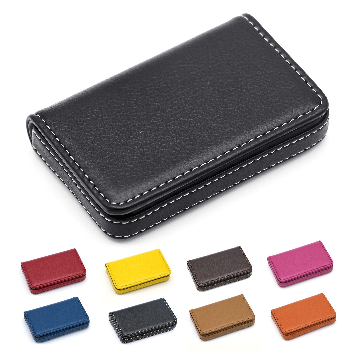 #50 Padike Business Name Card Holder Luxury PU Leather,Business Name Card Holder Wallet Credit card ID Case/Holder For Men & Women - Keep Your Business Cards Clean