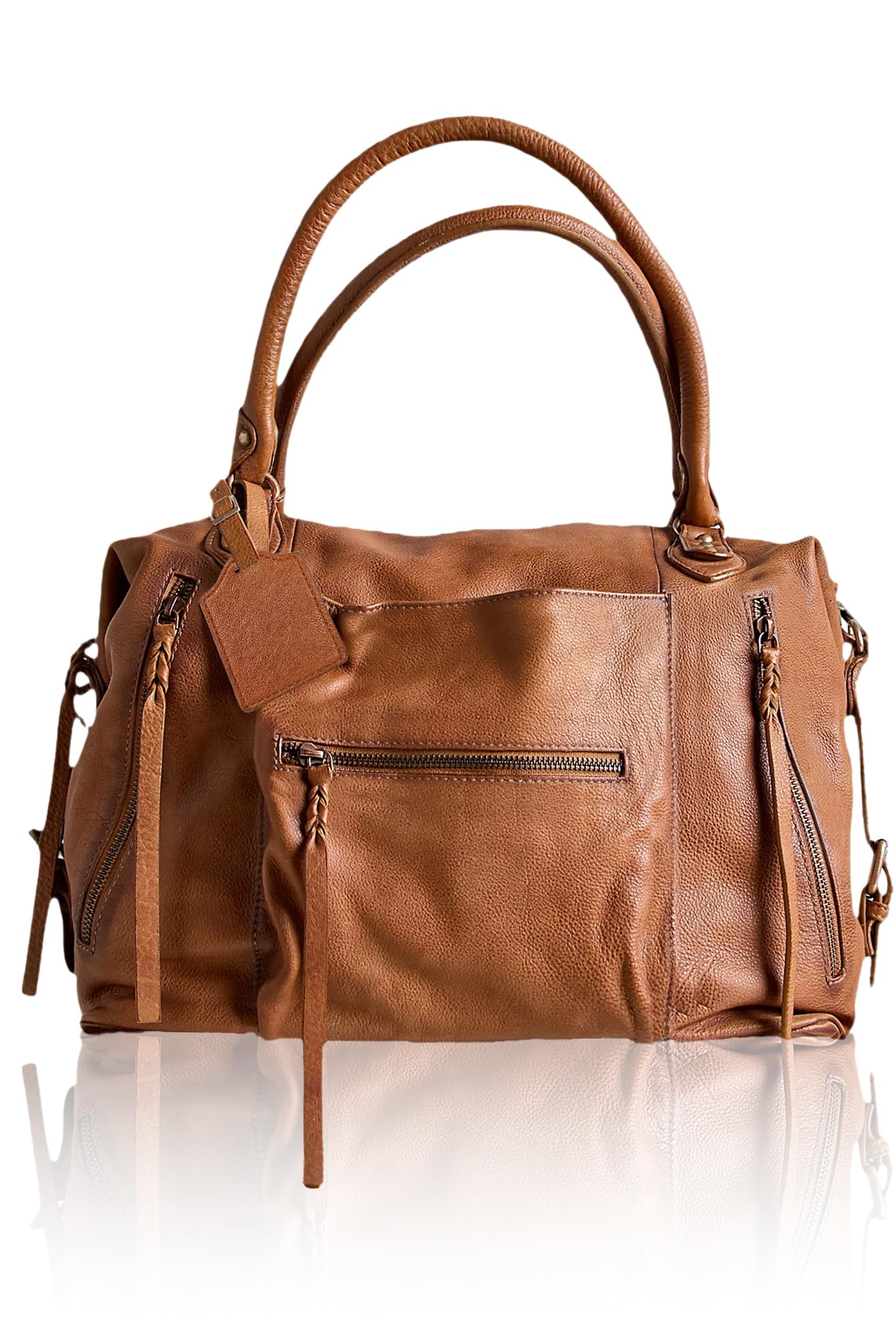 #260 Women's Large Tote Bag City Tote Bag Purse with Zipper Women Vegan Leather Hobo Handbags with Adjustable Strap