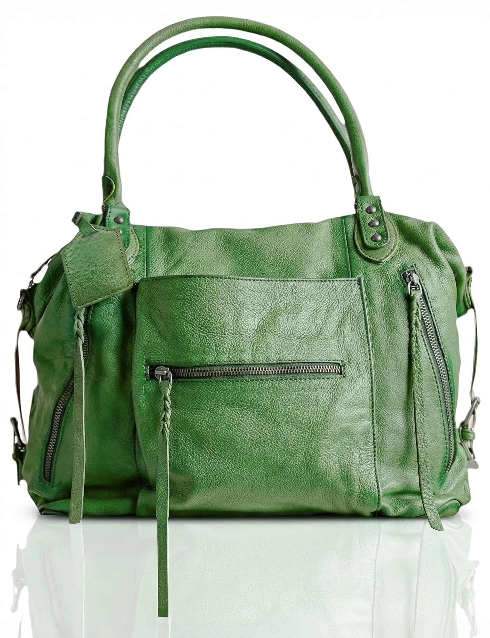#260 Women's Large Tote Bag City Tote Bag Purse with Zipper Women Vegan Leather Hobo Handbags with Adjustable Strap