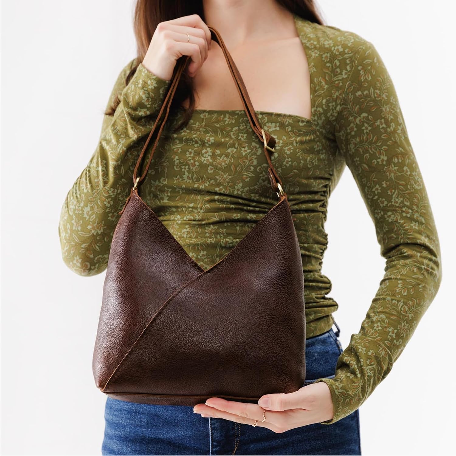 #250 Portland Leather Goods Naomi Shoulder Bag - Handmade Slouchy Crossbody Bag