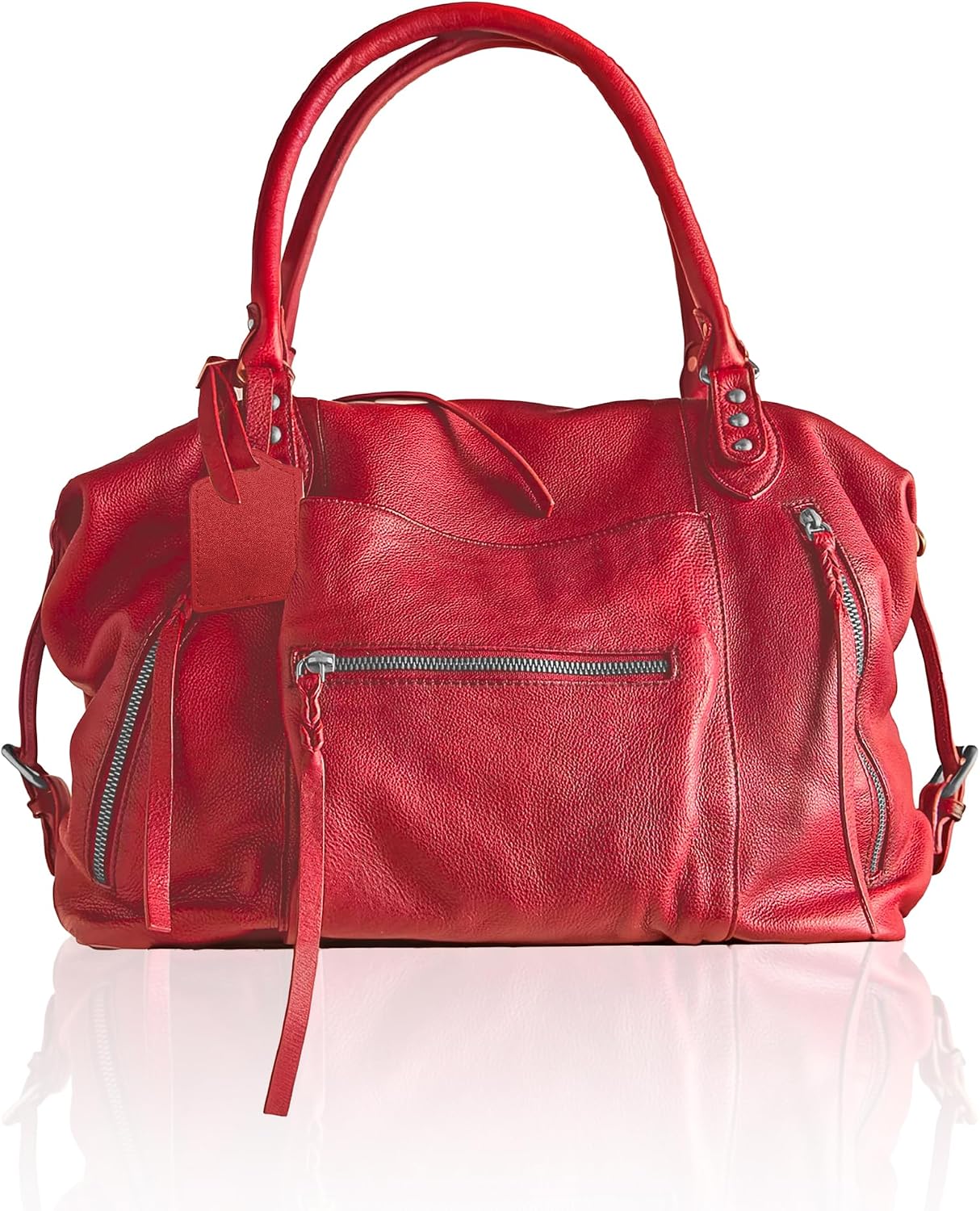 #260 Women's Large Tote Bag City Tote Bag Purse with Zipper Women Vegan Leather Hobo Handbags with Adjustable Strap