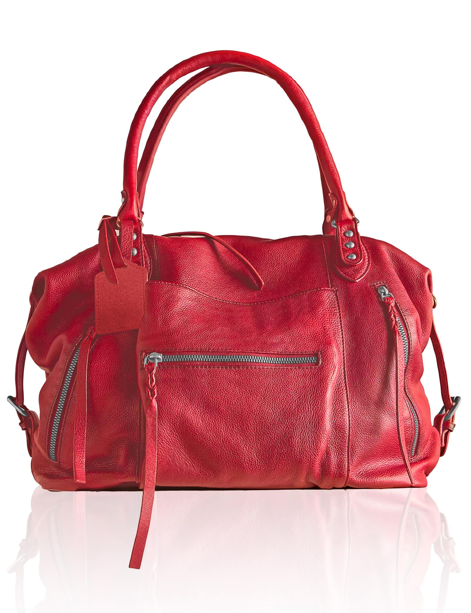 #260 Women's Large Tote Bag City Tote Bag Purse with Zipper Women Vegan Leather Hobo Handbags with Adjustable Strap