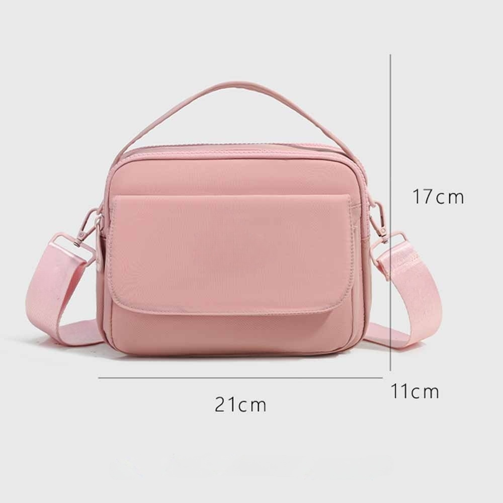 #380 Women's new fashion Joker double zipper design messenger bag