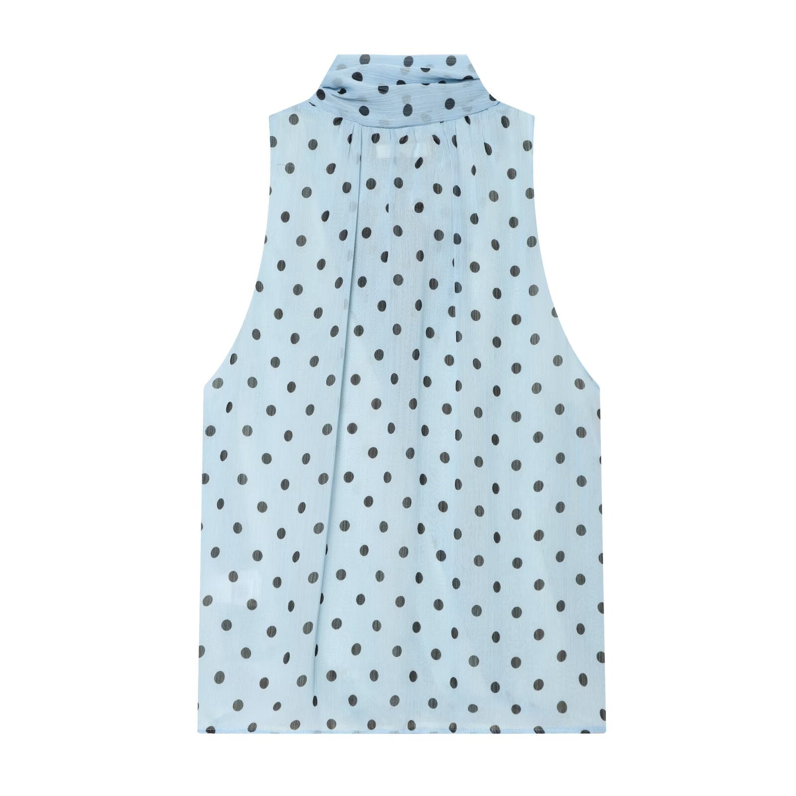 suit Women's 2 pieces polka dot lace up MIDI skirt+polka dot bow top