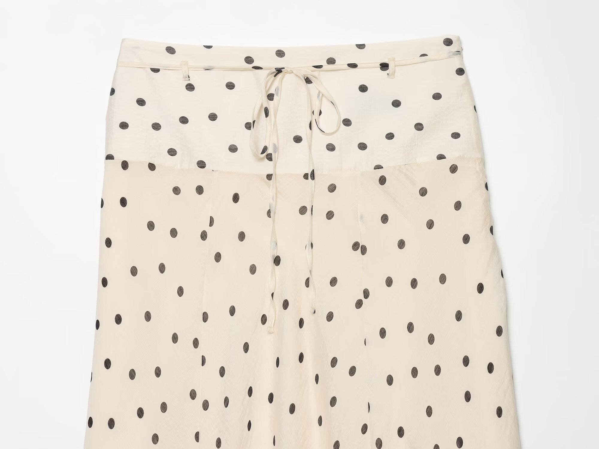 suit Women's 2 pieces polka dot lace up MIDI skirt+polka dot bow top
