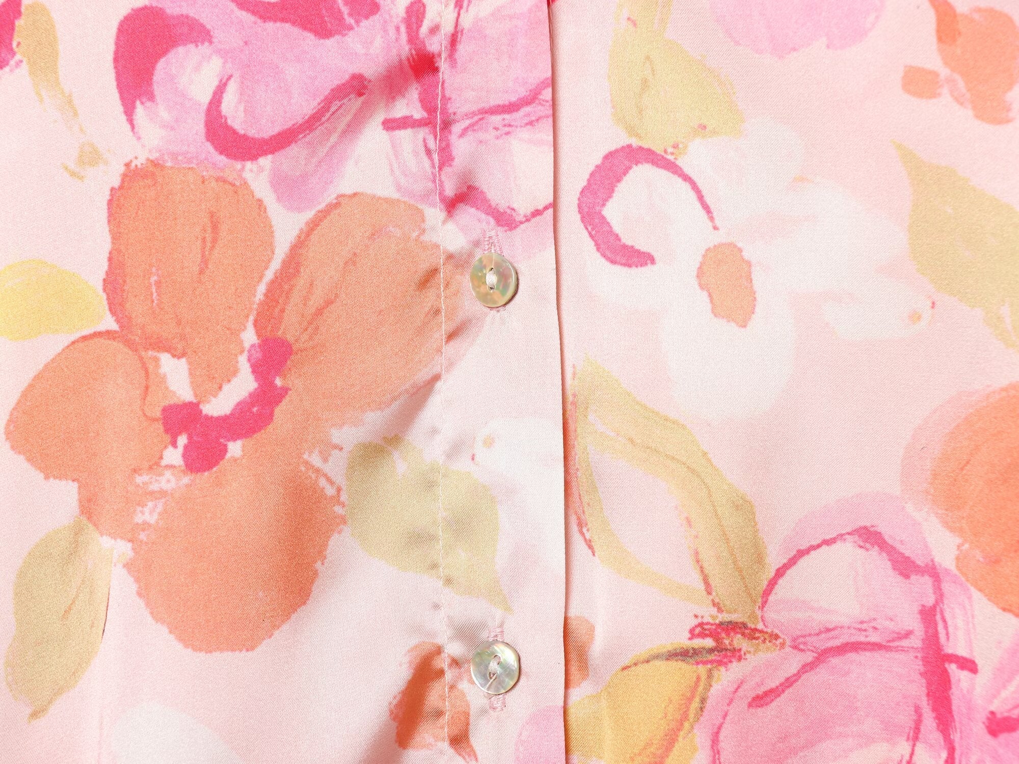 Women's satin textured floral printed shirt