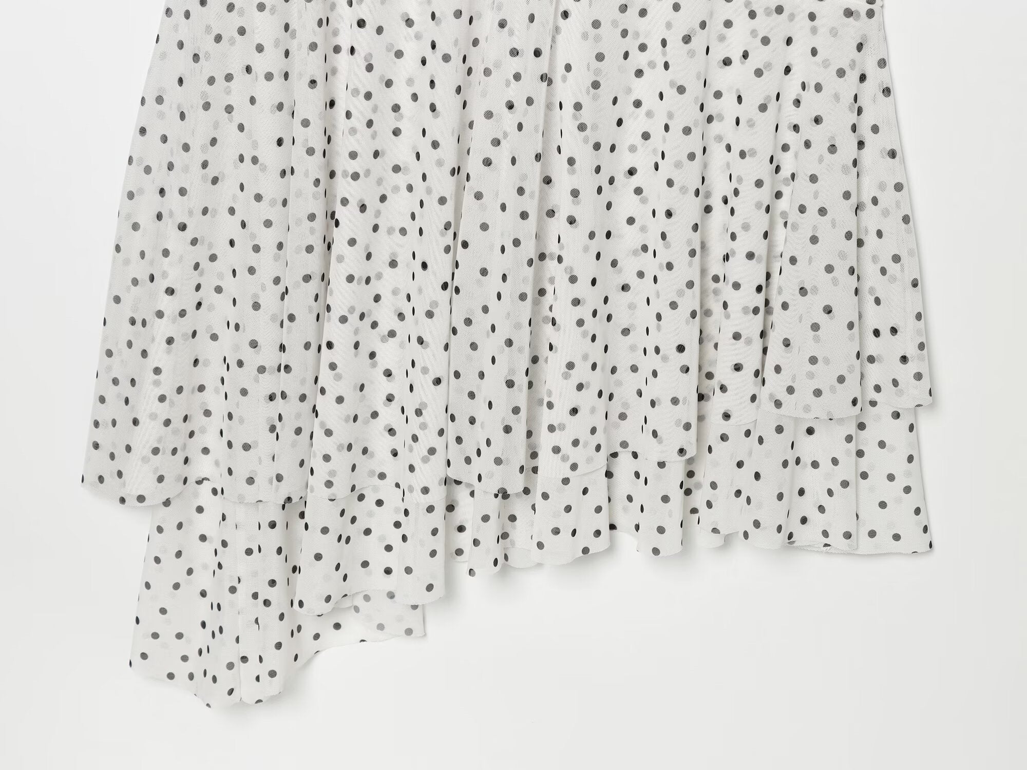 Women's slim pleated polka dot dress